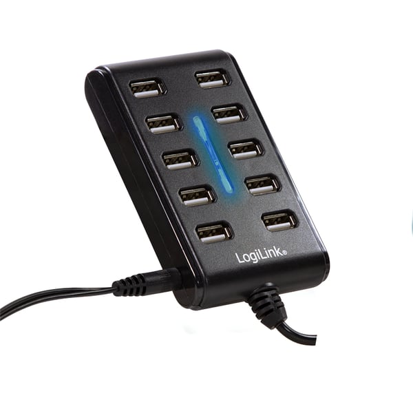LogiLink UA0125 interface hub USB 2.0 480 Mbit/s Sort