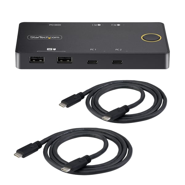 StarTech.com C2-H46-UC2-PD-KVM KVM-switchar Svart