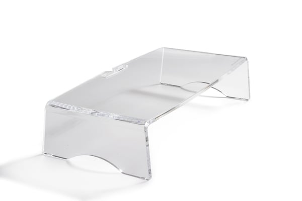 BakkerElkhuizen Q-riser 90 76,2 cm (30") Skrivebord Transparent