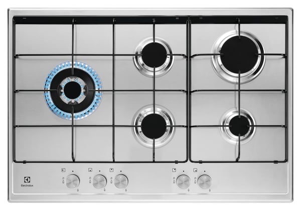 Electrolux KGS7564SX Rustfrit stål Indbygget 75 cm Gaskomfur 5 zone(s)
