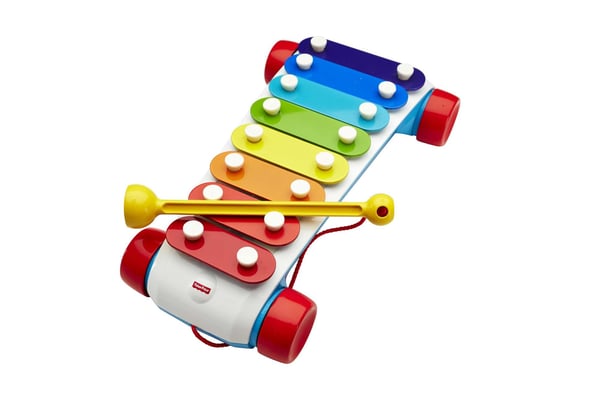 Fisher-Price klassisk xylofon, musikinstrument til at trække efter sig