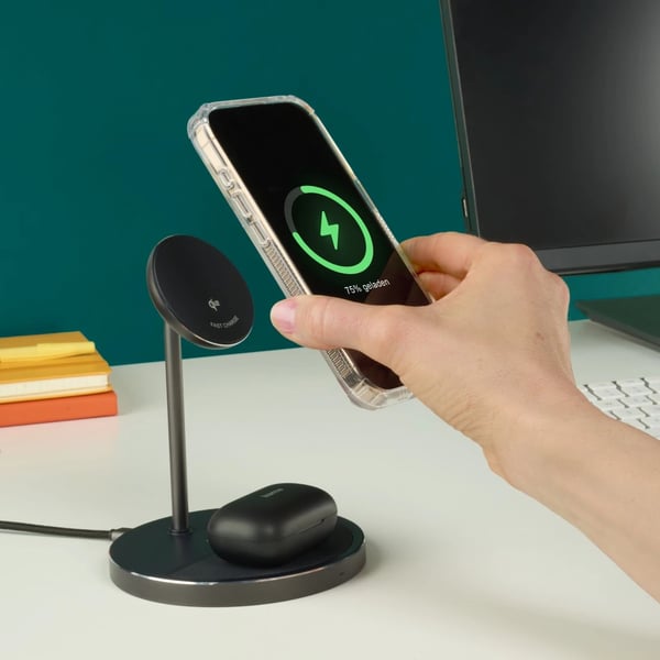 Hama 00201738 oplader til mobil enhed Hovedtelefoner, Smartphone Sort USB Trådløs opladning Hurtig opladning Indendørs