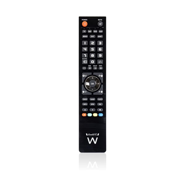 Ewent EW1570 fjernbetjening DTT, DVD/Blu-ray, Projektør, SAT, STB, Soundbar højttaler, TV, Universel, VCR Tryk på knapper