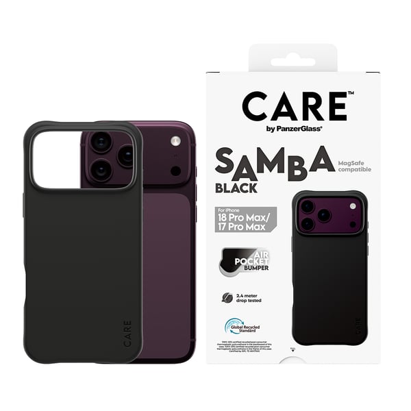 PanzerGlass CARE™ by ® Samba Case Sort m. MagSafe iPhone 2026 Pro Max | 17 Pro Max