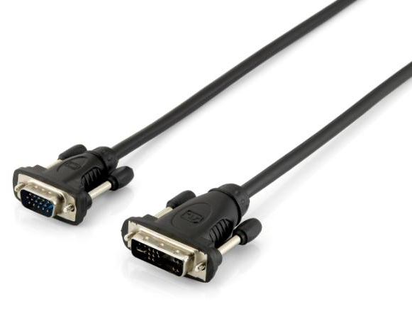 Equip 118943 videokaapeli-adapteri 1,8 m DVI-A VGA (D-Sub) Musta