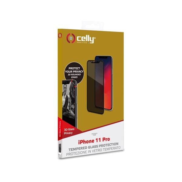 Celly Privacy 3D Glass Klar skærmbeskytter Apple 1 stk