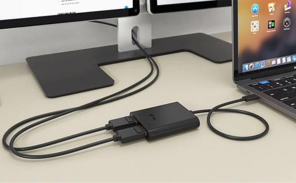 i-tec C31DUAL4K60DP USB-grafikadapter 7680 x 4320 pixlar Svart
