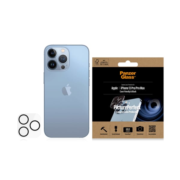 PanzerGlass ® PicturePerfect Camera Lens Protector iPhone 13 Pro | 13 Pro Max Genomskinligt skärmskydd Apple 1 styck