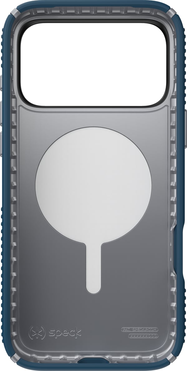 Speck Presidio2 Grip MagSafe - Fodral till iPhone 17 Pro Max (Deep Sea/Silver Metallic)