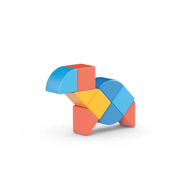 Geomag MagiCube 3 Shapes Recycled Animals