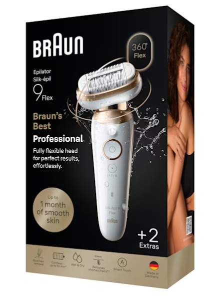 Braun Silk-épil 9 Silk·épil 9 Flex 40 pinsettiä Kulta, Valkoinen