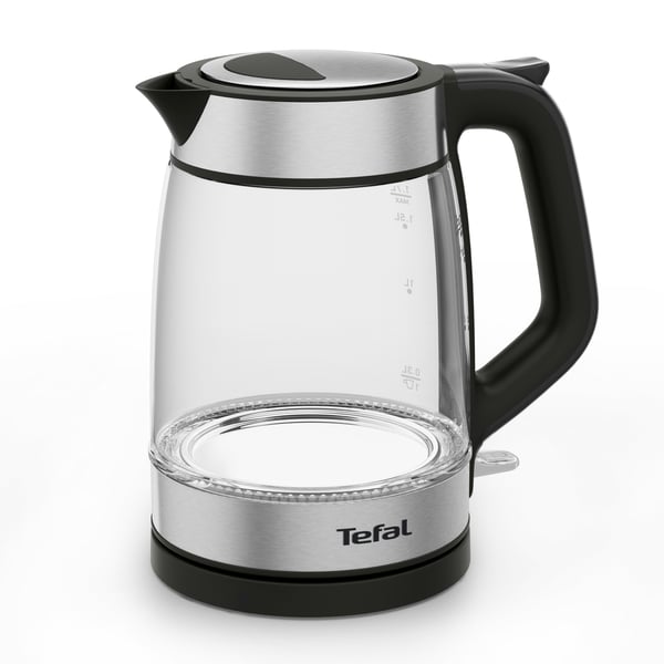 Tefal Glass Kettle KI605830 vattenkokare 1,7 l 2200 W Svart, Silver, Transparent