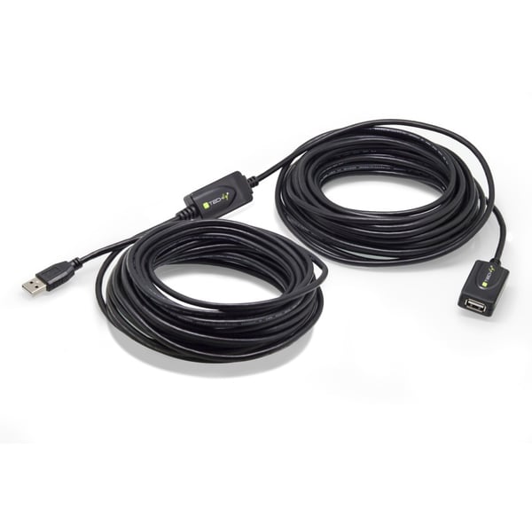 Techly IUSB-REP220TY3 USB-kabel USB 2.0 20 m USB A 0,48 Gbit/sek. Sort