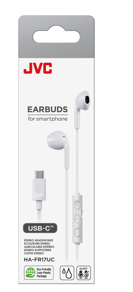 JVC HA-FR17UC Kuulokkeet Langallinen In-ear Puhelut/Musiikki USB Type-C Valkoinen