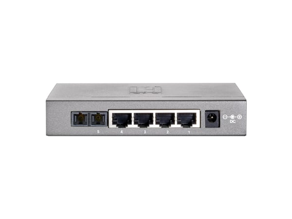 LevelOne FEU-0511 verkkokytkin Fast Ethernet (10/100) Musta, Harmaa