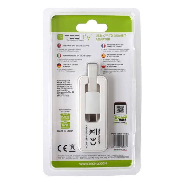 Techly IADAP USB31-ETGIGA3 verkkokortti Ethernet 5000 Mbit/s