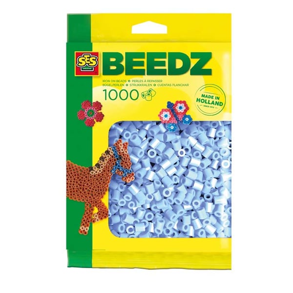 SES Creative Beedz Children's packet of 1000 Light Blue Iron-on Beads Silityshelmet SES Creative Beedz Children's packet of 1000 Light Blue Iron-on Beads Silityshelmet