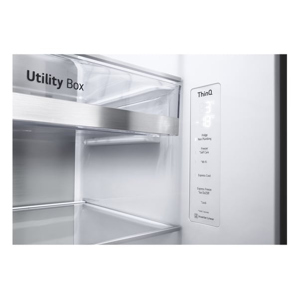 LG InstaView GSXV91MCAE Kombinerad kyl/frys side-by-side Fristående 635 l Svart