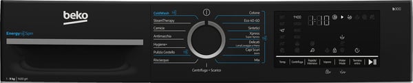 Beko b300 BMWG9149DB Pesukone Edestä täytettävä 9 kg 1351 RPM Musta, Valkoinen