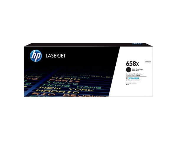 HP 658X alkuperäinen riittoisa musta LaserJet-värikasetti