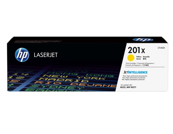 HP Original 201X LaserJet-tonerpatron med høj kapacitet, gul