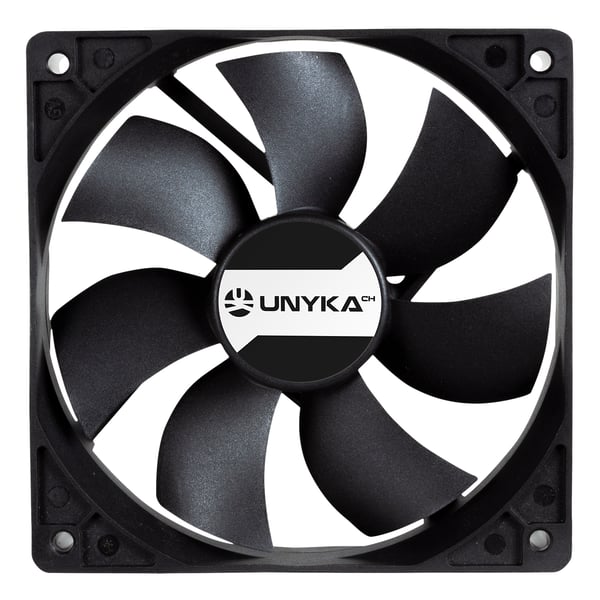 UNYKAch 80.120.25 Computerkølesystem Computerkabinet Ventilator 12 cm Sort