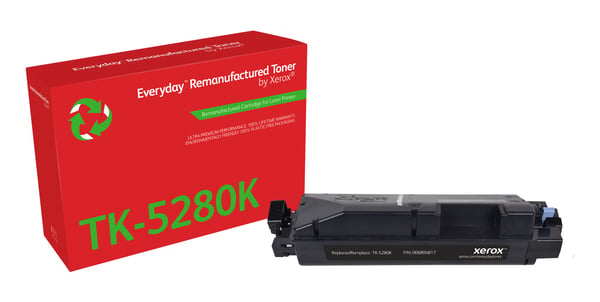Everyday™ Mustavalko Remanufactured Toner by Xerox compatible with Kyocera TK-5280K, Standard capacity