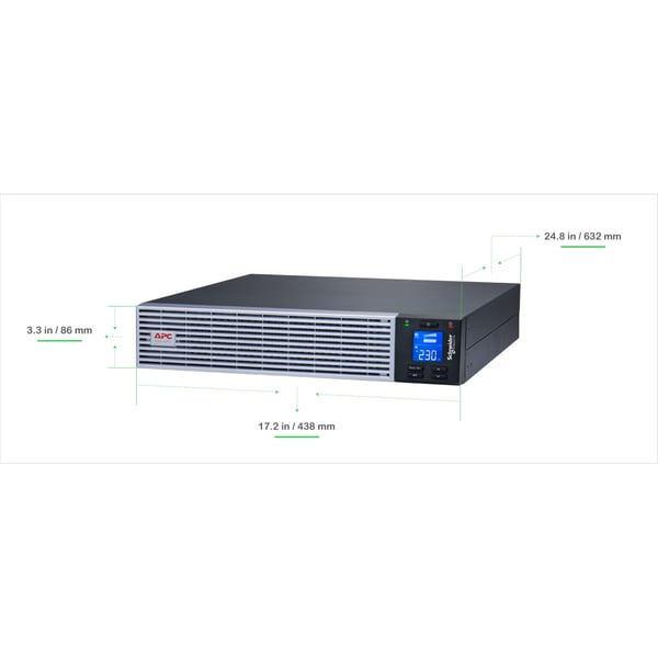 APC Easy UPS On-Line UPS-enhed Dobbeltkonvertering (online) 3 kVA 2700 W 6 AC stikkontakt(er)