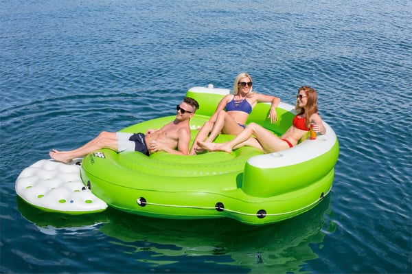 Bestway 43120 pool- och badmadrass Grön, Vit Monokromatiskt PVC Flytande ö