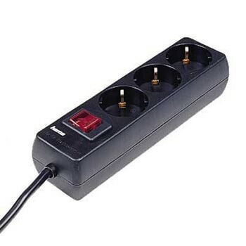 Hama 00030392 överspänningsskydd Svart 3 AC-utgångar 230 V 1,4 m
