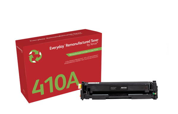 Everyday™ Mustavalko Remanufactured Toner by Xerox compatible with HP 410A (CF410A), Standard capacity