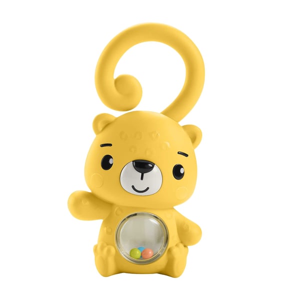 Fisher-Price Babylegetøj med dyretema, rangle, bidering og skralde, legetøj til nyfødte