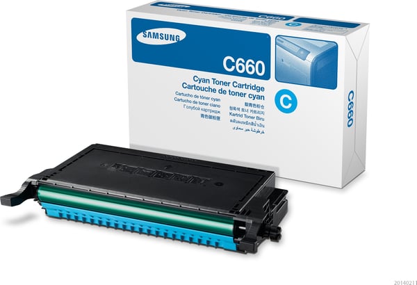 Samsung CLP-C660B cyan tonerkassett med hög kapacitet