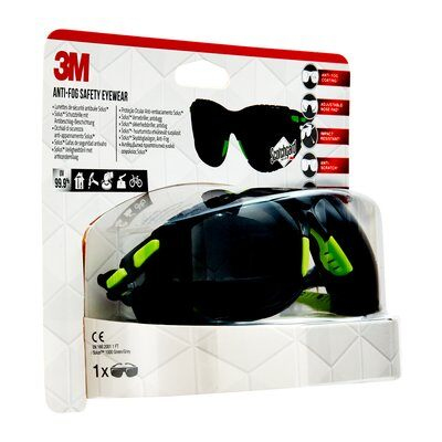 3M Schutzbrille S1GGC1 Grau Grün Skyddsglasögon Grön, Grå
