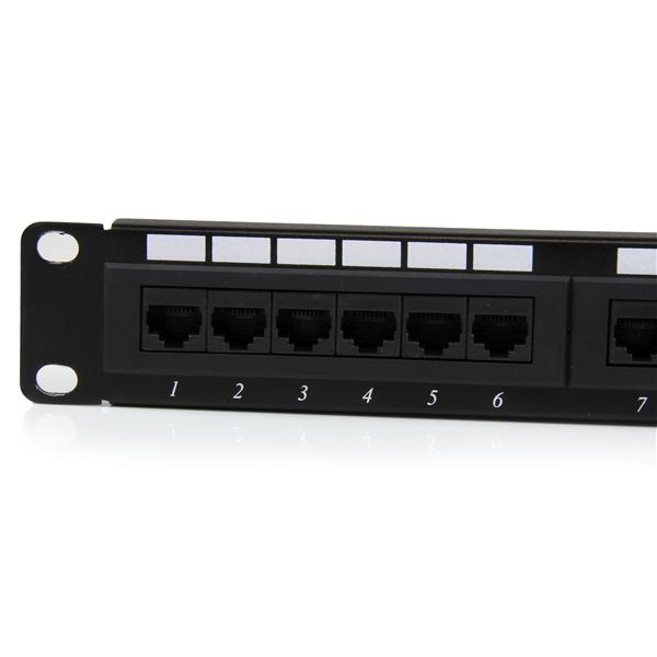 StarTech.com 24 Port 1U Rackmonterad Cat 6 110 Patchpanel - 24-portars nätverkspatchpanel - RJ45 Ethernet