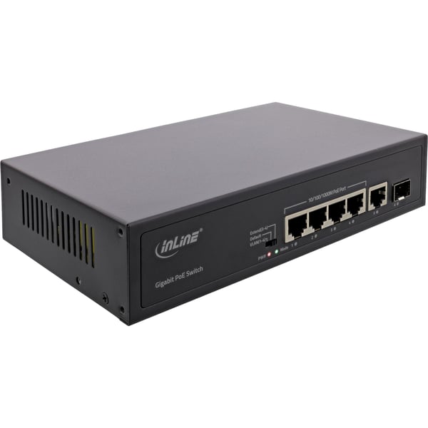 InLine 32305R netværksswitch Ikke administreret Gigabit Ethernet (10/100/1000) Strøm over Ethernet (PoE) Sort