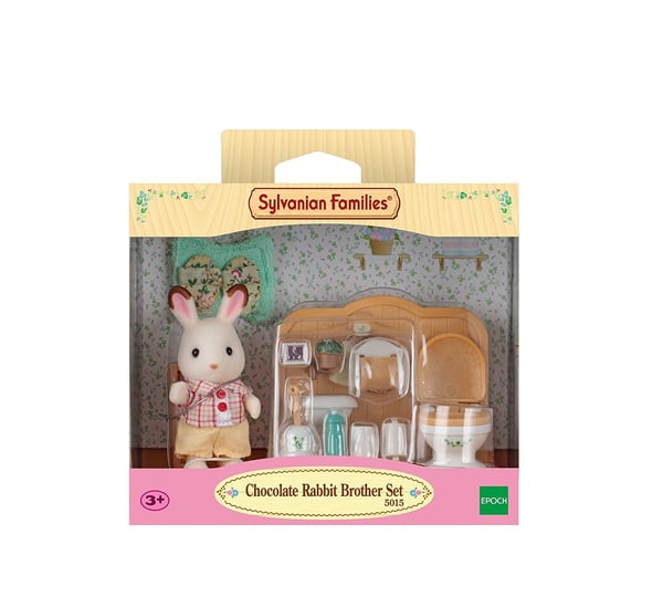 Sylvanian Families Sæt med Bror Chokoladekanin (badeværelse)