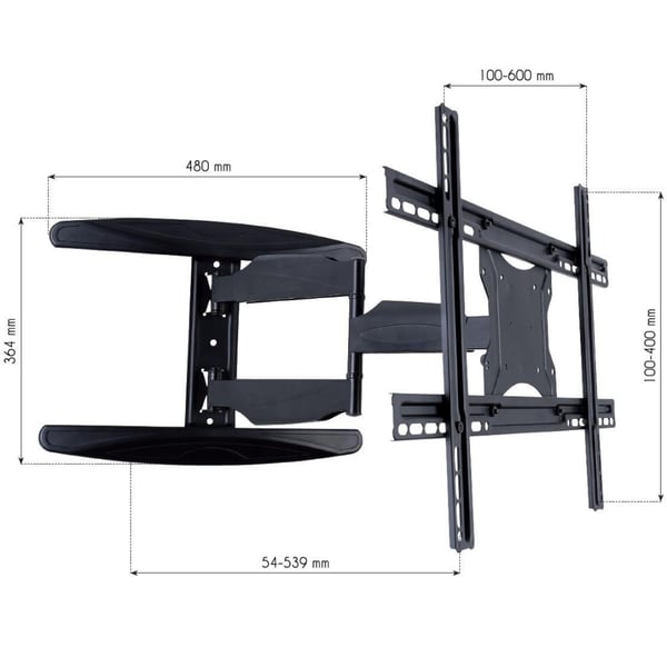 Techly ICA-PLB 171L tv-beslag 165,1 cm (65") Sort