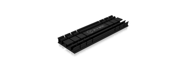 ICY BOX IB-M2HS-701 M.2 NVMe SSD Køleplade/køler Sort 1 stk