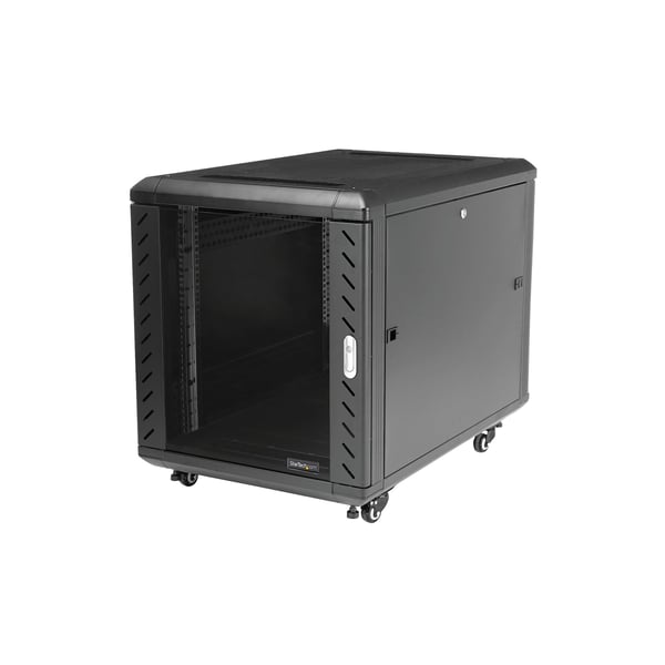 StarTech.com RK1236BKF stativ 12U Fritstående reol Sort