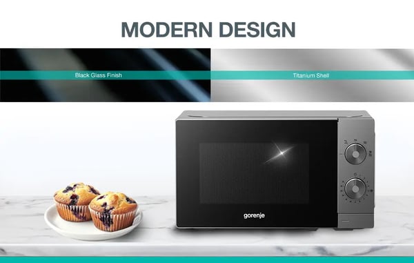 Gorenje MO20E1T4 Rostfritt stål Enbart mikrovågsugn Bänkdiskmaskin 20 l 700 W