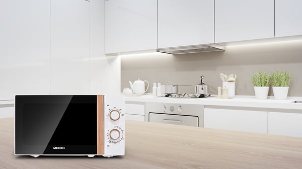 MEDION MD 10596 Mikrowelle 20L DE Hvid Solo mikroovn Bordplade 700 W