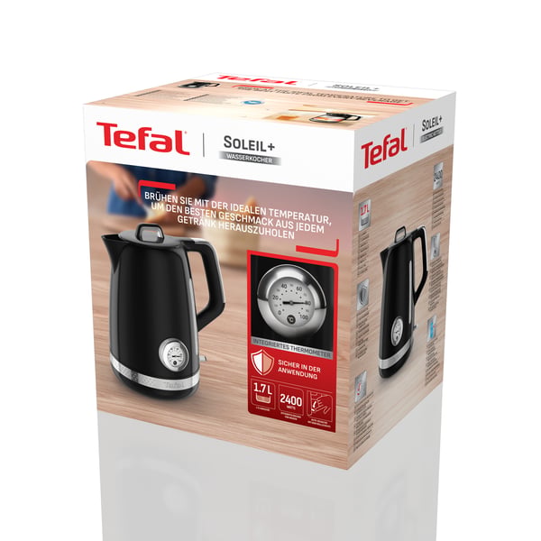Tefal Soleil KO3558E0 vedenkeitin 1,7 L 2400 W Musta