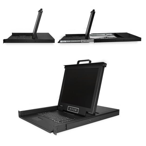 StarTech.com RKCONS1708K rack 43,2 cm (17") 1280 x 1024 pixlar Stål Svart 1U