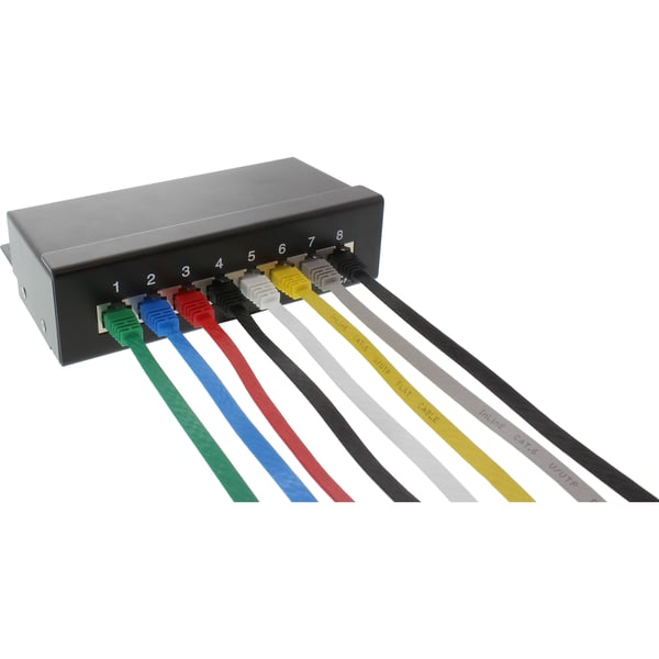 InLine® fladt patchkabel, U/UTP, Cat.6, hvid, 10m (71600W)
