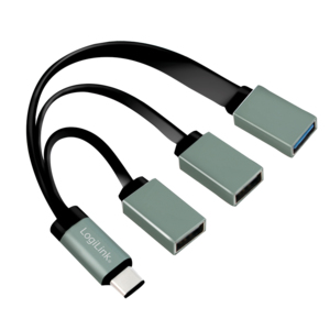 LogiLink UA0315 interface hub USB 3.2 Gen 1 (3.1 Gen 1) Type-C 5000 Mbit/s Sort, Grå