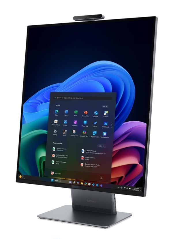 Lenovo ThinkCentre X AIO Copilot+ PC Intel Core Ultra 5 325 70,1 cm (27.6") 2560 x 2880 pixel All-in-One PC 16 GB LPDDR5x-SDRAM 512 GB SSD Windows 11 Pro Wi-Fi 7 (802.11be) Grå