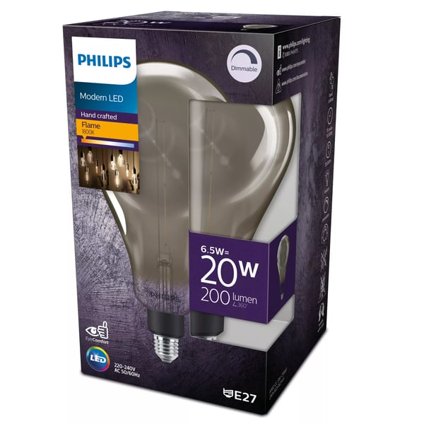 Philips Filament pære, røgfarvet 20 W A160 E27