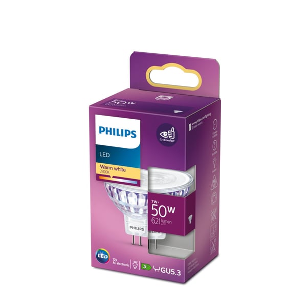 Philips Spot - 7 W - 50 W - GU5.3 - 621 lm - 15000 h - Lämmin valkoinen