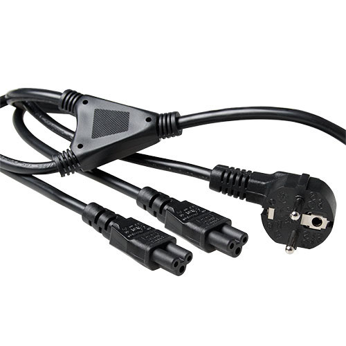 ACT AK5208 el-ledning Sort 1,8 m CEE7/7 2 x C5 kobling